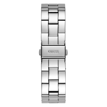 Srebrny zegarek damski Guess Skylar z bransoletką i datownikiem W1295L1