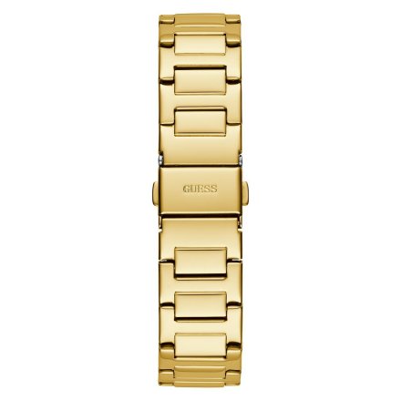 Złoty zegarek Guess Duchess z kryształkami i bransoletką GW0558L2