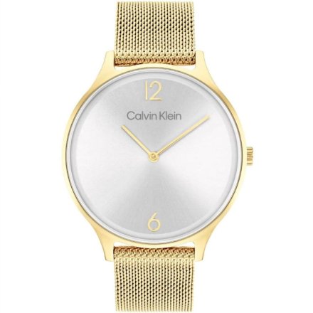 Zegarek damski Calvin Klein Timeless Mesh ze złotą bransoletką 25200003