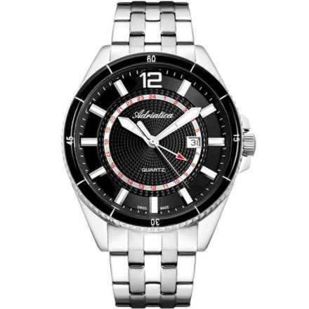 Szwajcarski zegarek męski Adriatica z czarną tarczą A8318.Y154Q