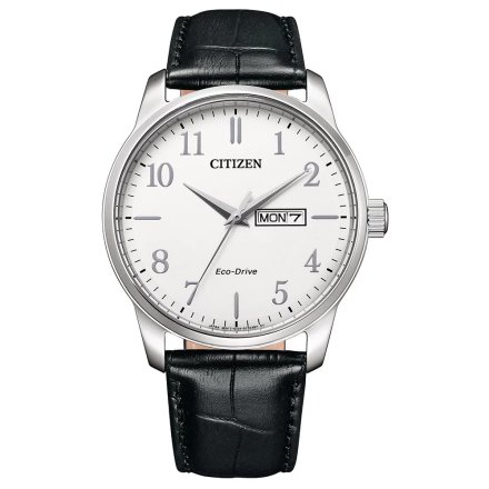 Srebrny zegarek męski Citizen BM8550-14AE na pasku Eco Drive