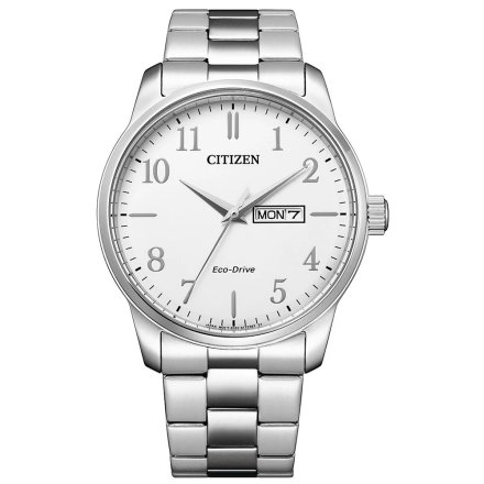 Srebrny zegarek męski Citizen BM8550-81AE na bransolecie Eco Drive