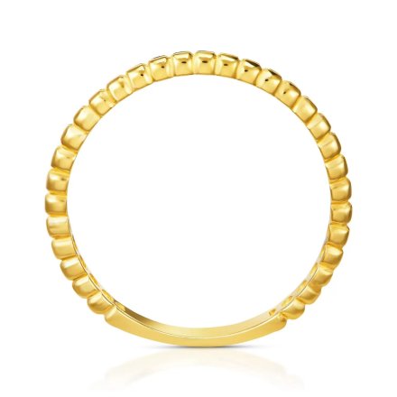 Złoty pierścionek obrączka delikatna żłobiona r.15 • Złoto 333