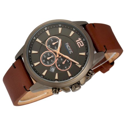 Szary męski zegarek z paskiem PACIFIC X0094-10