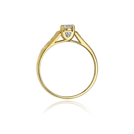 Złoty pierścionek zaręczynowy z diamentem r.16 • Złoto 585 Brylant 0,33ct