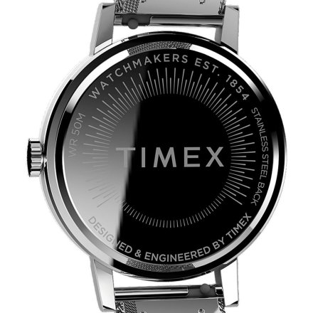 Srebrny zegarek Timex Midtown z kolorowymi cyrkoniami TW2V36900