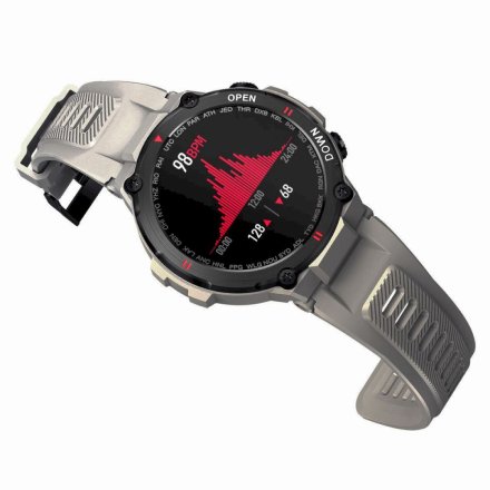 GRAVITY GT7-4 wojskowy beżowy smartwatch męski z funkcją rozmowy