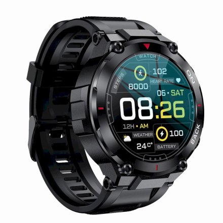 GRAVITY GT8-1 czarny smartwatch męski z GPS