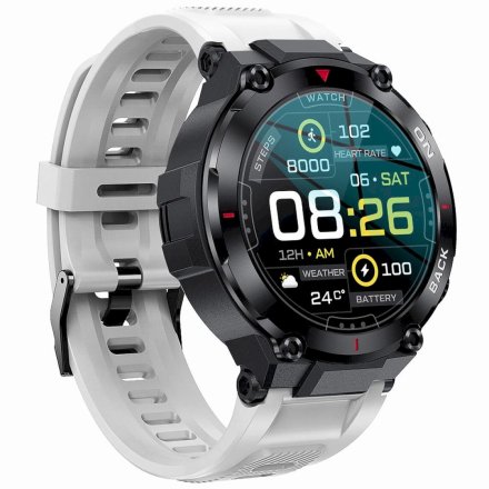 GRAVITY GT8-6 biały smartwatch męski z GPS