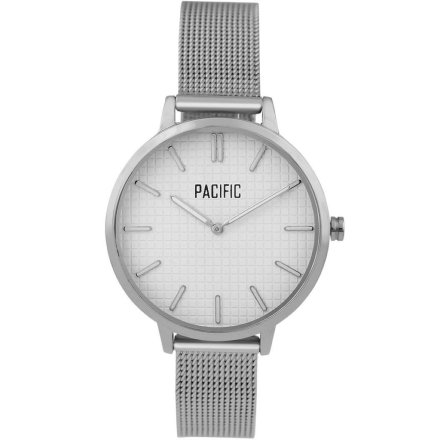 Srebrny damski zegarek z bransoleta mesh PACIFIC X6198-01