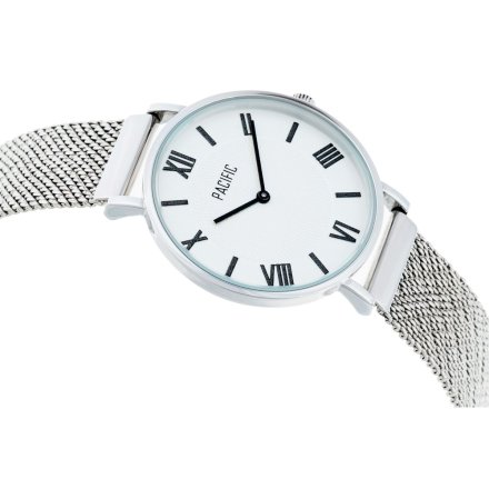 Srebrny damski zegarek z bransoleta mesh PACIFIC X6177-01