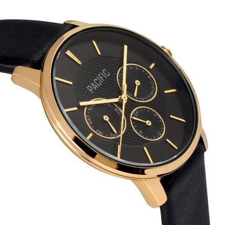 Złoty damski zegarek z multidatownikiem PACIFIC X6202-08