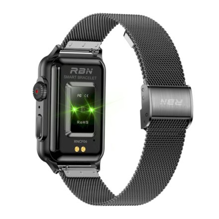 Smartwatch z funkcją rozmowy Rubicon RNCF06 Czarny na bransoletce SMARUB215