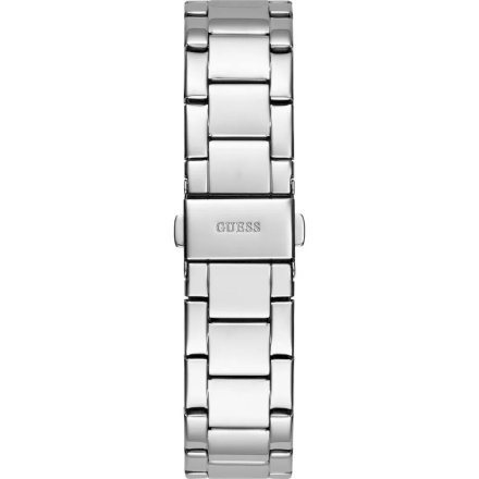 Srebrny zegarek damski Guess Unity z bransoletką kryształkami brokatem GW0605L1