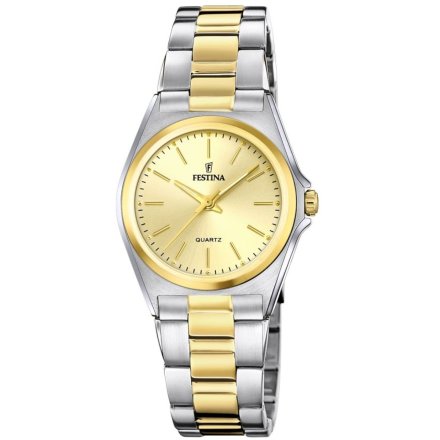 Złoto-srebrny zegarek Damski Festina ze złotą  tarcza na bransolecie 20556/3 Classic
