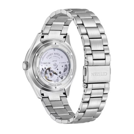 Klasyczny zegarek Męski Citizen C7 Mechanical srebrny z czarną tarczą NH8391-51EE