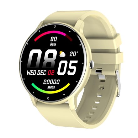 GRAVITY GT1-6 beżowy smartwatch z pomiarem ciśnienia