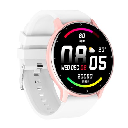 GRAVITY GT1-7 biały różowy smartwatch z pomiarem ciśnienia