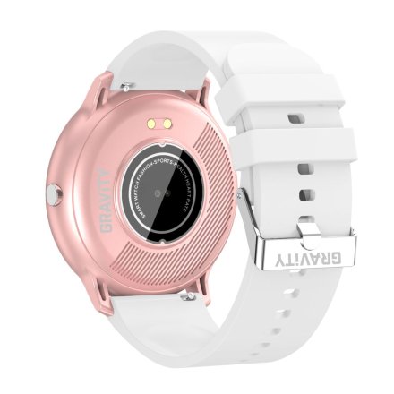 GRAVITY GT1-7 biały różowy smartwatch z pomiarem ciśnienia