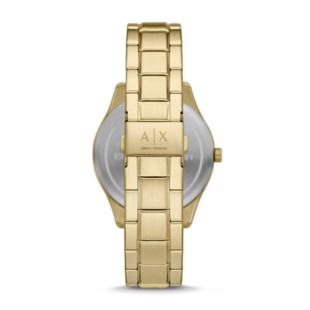 Złoty zegarek męski Armani Exchange Dante czarna tarcza AX1875