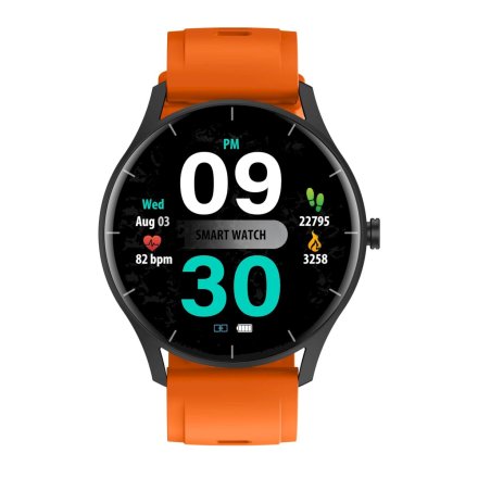 GRAVITY GT2-9 czarny-pomarańczowy smartwatch z funkcją rozmowy