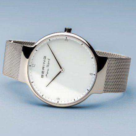 Srebrny zegarek   Bering Classic 15540-004 MAX RENE  z biała tarczą 