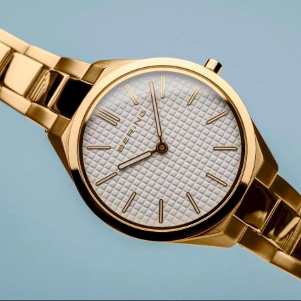 Złoty damski  zegarek Bering  17231-734 ULTRA SLIM