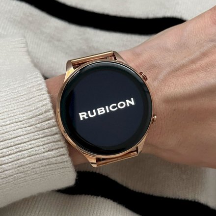 Smartwatch damski z funkcją rozmowy Rubicon RNCF20 złoto różowe SMARUB277