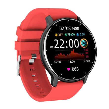 GRAVITY GT1-10 czarno-czerwony smartwatch z pomiarem ciśnienia