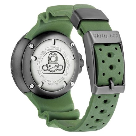 Zielony zegarek Citizen Promaster Eco-Drive Professional Diver BJ8057-17X