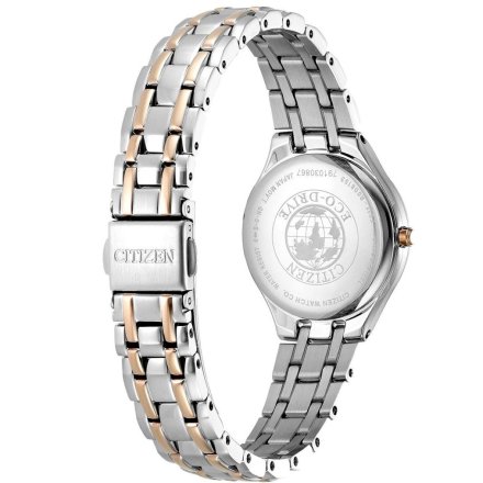 Złoto-srebrny zegarek damski Citizen Eco Drive Elegance EW2486-87A