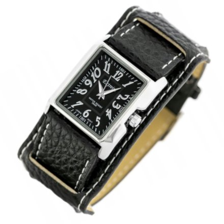 Srebrny męski prostokątny zegarek retro na pasku z podkładką Extreim EXT-Y016B-2A