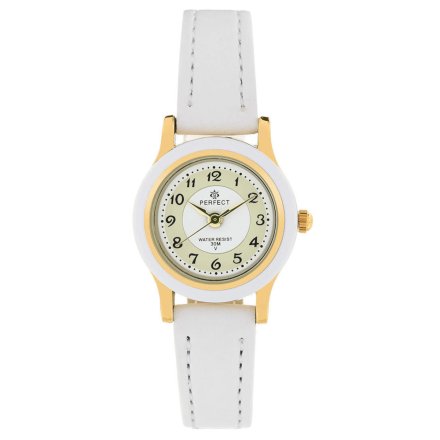 Prezent dla dziewczynki klasyczny zegarek na białym pasku pudełko Serce LP195-033