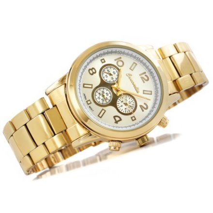 Złoty modny damski zegarek z bransoletą CONCORDIA CDBA38-1