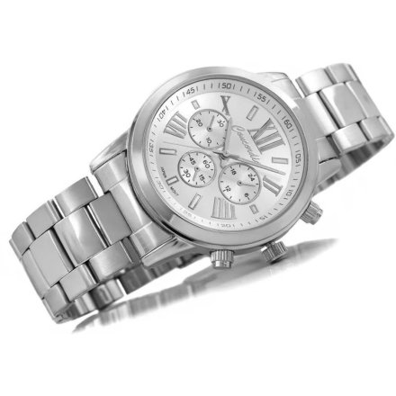 Srebrny modny damski zegarek z bransoletą CONCORDIA CDBA387-1