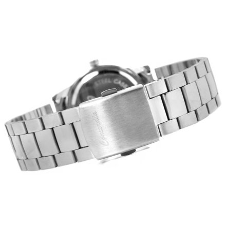 Srebrny klasyczny damski zegarek z bransoletą czarna tarcza CONCORDIA CDBA39-2