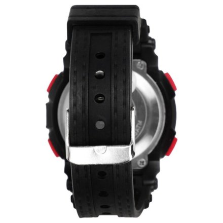 Czerwono-czarny dziecięcy zegarek z wyświetlaczem PERFECT