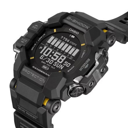 Czarny zegarek Casio GPR-H1000-1ER G-Shock MASTER OF G - LAND RANGEMAN SOLAR GPS 6 SENSORS