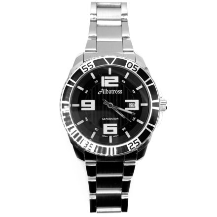 Srebrny męski zegarek z bransoletą ALBATROSS ABD178-2