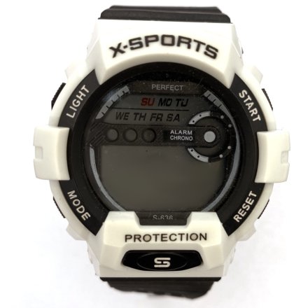 Czarno-biały dziecięcy zegarek z wyświetlaczem PERFECT