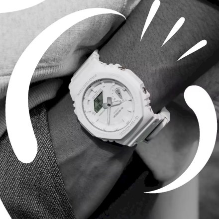 Biały zegarek Casio G-Shock GA-2100-7A7ER