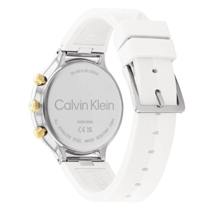 Zegarek damski Calvin Klein Energize z białym paskiem kauczukowym 25200244