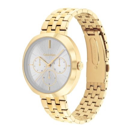 Złoty zegarek damski Calvin Klein Shape z multidatownikiem 25200336