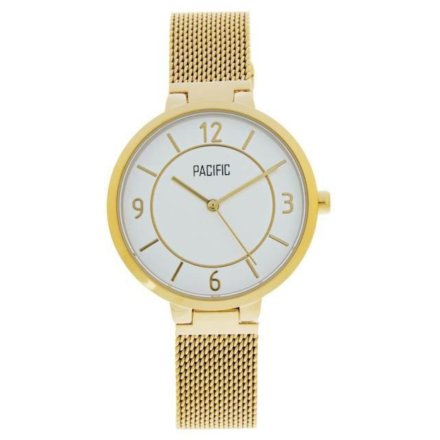 Złoty damski zegarek z bransoleta mesh PACIFIC X6146-02