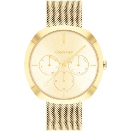Złoty zegarek damski Calvin Klein Shape z multidatownikiem 25200339