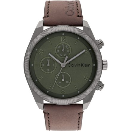 Zegarek męski Calvin Klein Impact  z brązowym paskiem 25200363
