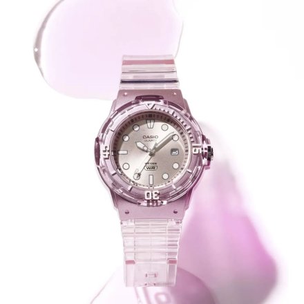 Różowy transparentny zegarek Casio Sport LRW-200HS-4EVEF  
