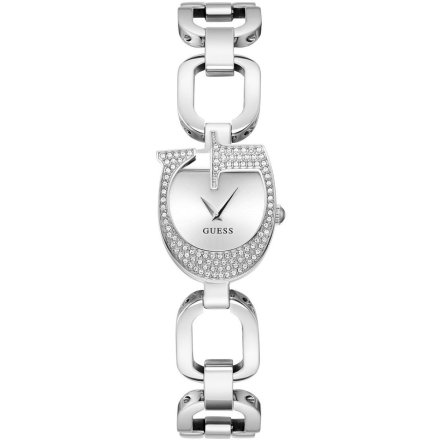 Elegancki srebrny zegarek damski Guess Gia bransoletka GW0683L1