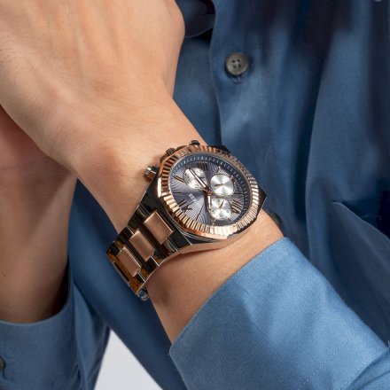 Elegancki zegarek męski Guess Equity z szarą tarczą GW0703G4