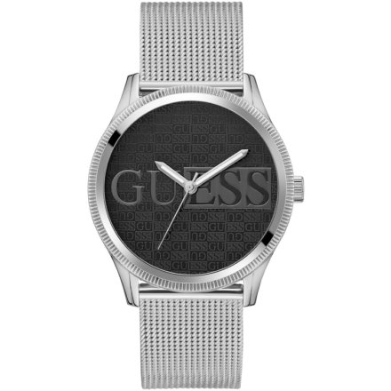 Guess Reputation srebrny zegarek męski na bransolecie mesh GW0710G1